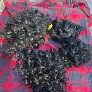 Curly Jet Black Weave